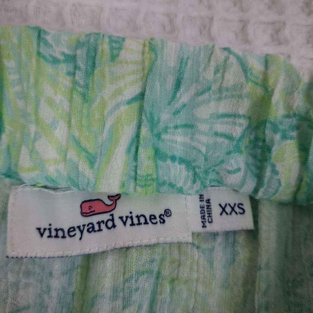 Vineyard Vines Shells Allover Print Green/Blue Bandeau Top Swim Coverup  XXS - Picture 11 of 16